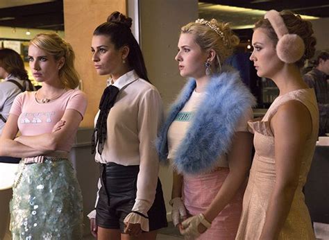 Scream Queens Pictured L R Emma Roberts As Chanel Oberlin Lea