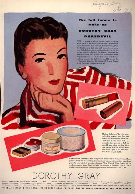 The Fall Furore In Make Up Dorothy Gray Daredevil Vintage Makeup Ads