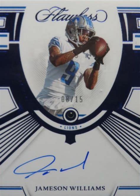 Jameson Williams 2022 Flawless Rookie Gems Signatures Sapphire Rgm