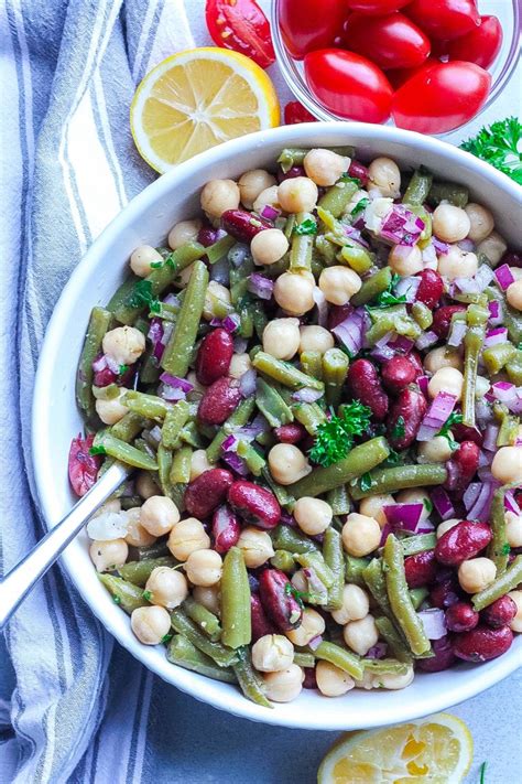 Classic Three Bean Salad Recipe Kathryn S Kitchen