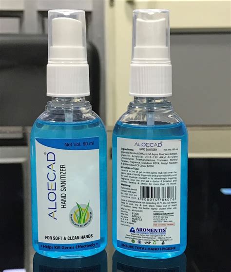 Aloecad Hand Sanitizer 60ml Mist Spray Pump Alcohol Based Hand