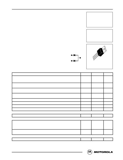 MBR20200CT Datasheet 1 4 Pages MOTOROLA SWITCHMODE Power Dual