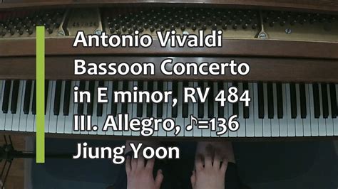 Piano Part Vivaldi Bassoon Concerto In E Minor RV 484 III Allegro