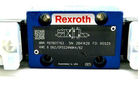 NEW REXROTH R978017763 DIRECTIONAL VALVE 4WE 6 D62 OFEG24N9K4 62 SB