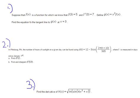 Solved Suppose That F X Is A Function For Which We Know