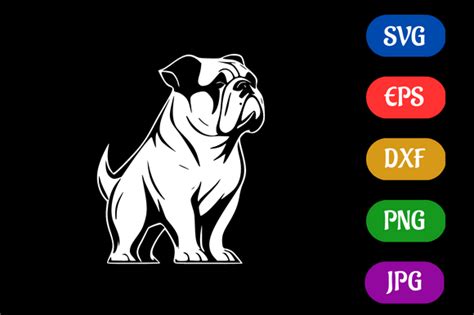 Bulldog | Black and White Logo Vector Graphic by Creative Oasis ...