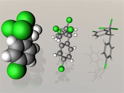 DDT molecule 3D model | CGTrader