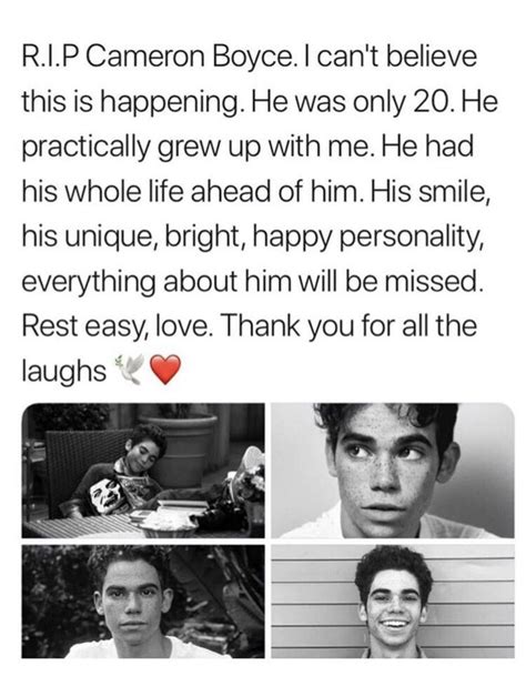 Cameron died last night 😶 #cameronboycedeath #cameronboyce #boycedeath ...