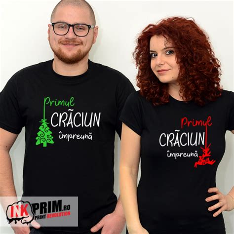 Tricouri Personalizate Pentru Cupluri Primul Craciun Impreuna