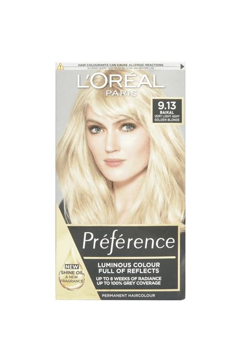 L Oreal Recital Preference 9 13 Bergen Light Beige Blonde Hair Colours Allcures