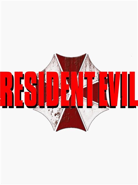 "Resident Evil Logo" Sticker by HomelessCaribou | Redbubble