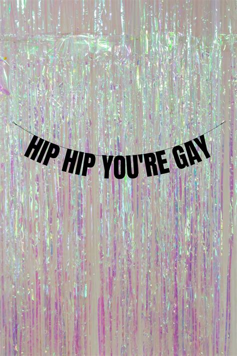 Hip Hip You Re Gay Funny Gay Banners Lgbtq Banners Etsy