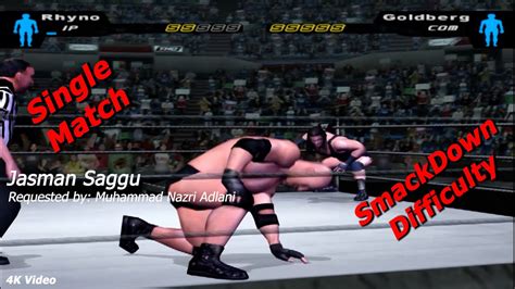 WWE SmackDown Here Comes The Pain Rhyno Vs Goldberg Single Match