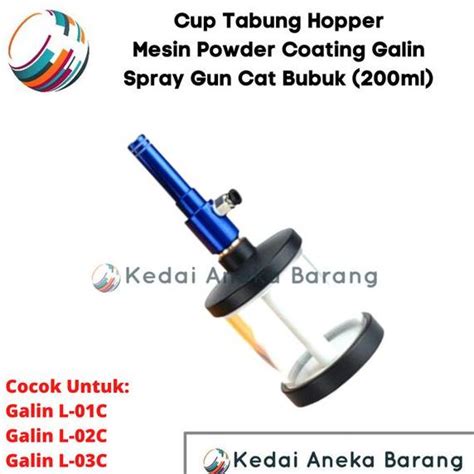 Jual Cup Tabung Hopper Mesin Powder Coating Portable Spray Gun Galin