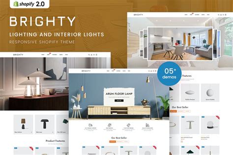 Brighty Lighting And Interior Lights Shopify Theme Cms Templates