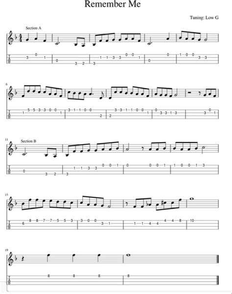 The Guitar Tab That Shows How To Play Remember Me