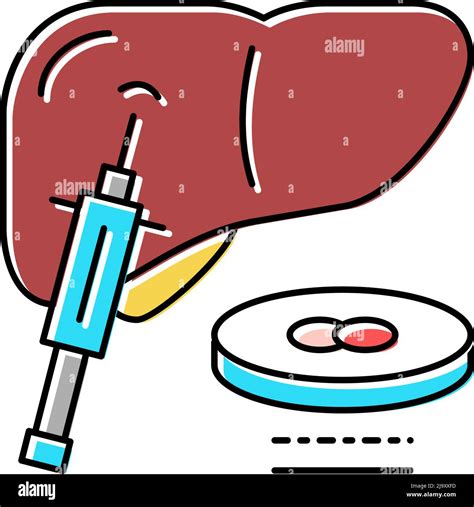 Liver Biopsy Color Icon Vector Illustration Stock Vector Image Art