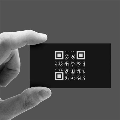 Minimalistic Black Qr Code Business Card Zazzle Qr Code Business