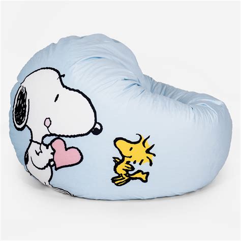 Peanuts Snoopy Hug Flexforma Adult Bean Bag Chair Blue 2 In 1 Floor Cushion Seat Beanbag Big