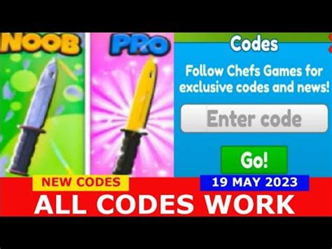 ALL CODES WORK Knife Clicker Simulator ROBLOX 19 MAY 2023 YouTube