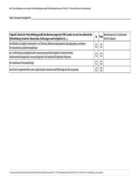 Ausfüllbar Online aeksh FACHARZTFACHRZTIN FR NEUROPATHOLOGIE Fax Email