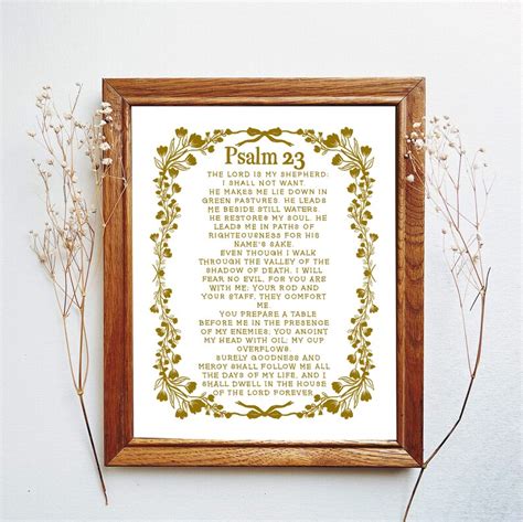 Psalm 23, Psalm Art, Psalm Print, Art Prints, 8x10, Art, Bible Verse ...