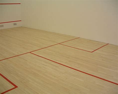 Squash Court Wood Floor Sanding And Line Marking