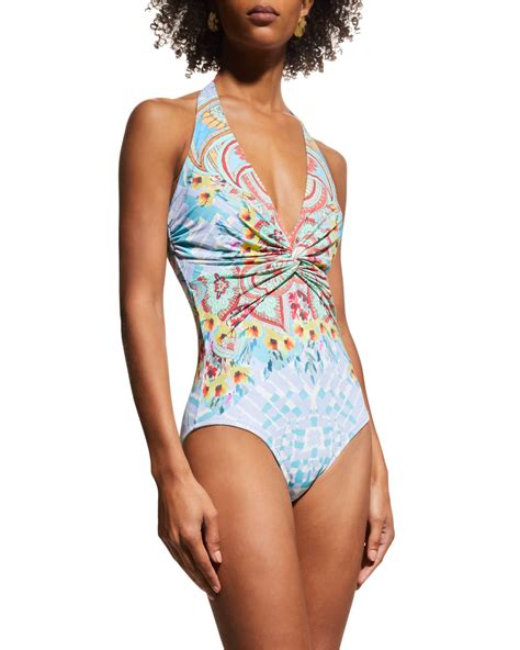 Johnny Was Plus Size Elena Twist One Piece Swimsuit Neiman Marcus