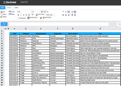 Marketing Spreadsheet with regard to Sales And Marketing Plan Template ...