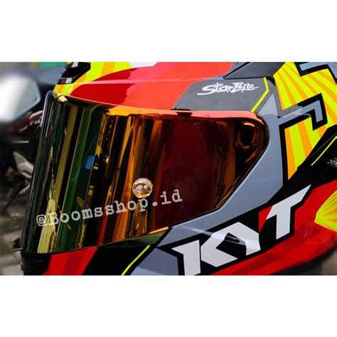 Jual Visor Flat Kyt Tt Course Iridium Red Gold Shopee Indonesia