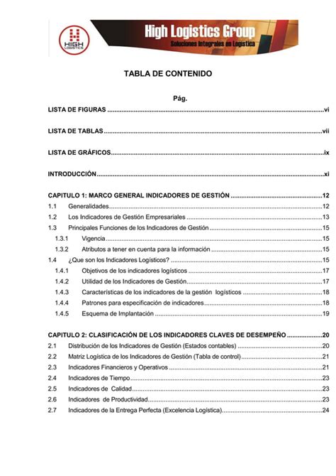 Indicadores De La Gestion Logistica Pdf