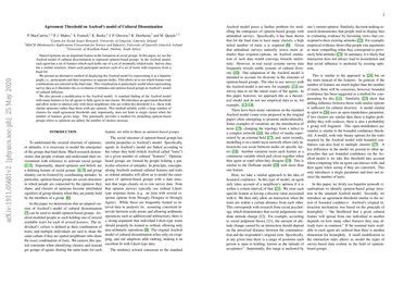 Agreement Threshold on Axelrod's model of Cultural Dissemination | Papers With Code