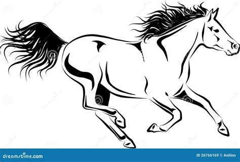 Galloping Horse Silhouette Stock Illustration | CartoonDealer.com ...