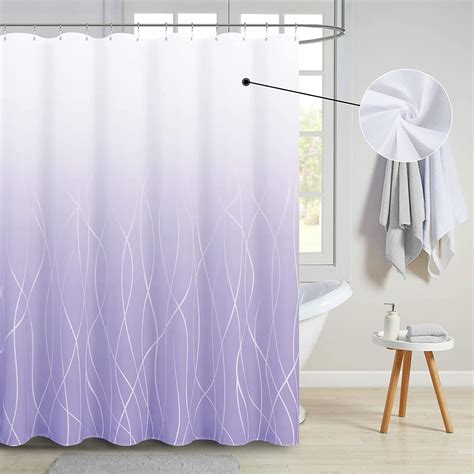 Purple Shower Curtain Ombre Shower Curtain Lilac For Bathroom Water Repellent Gradual Color