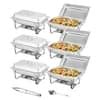 VEVOR Chafing Dish Buffet Set 8 Qt Stainless Chafer 6 Pack Rectangle