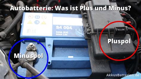 Autobatterie Plus Minus F R Ladeger T Und Starthilfe