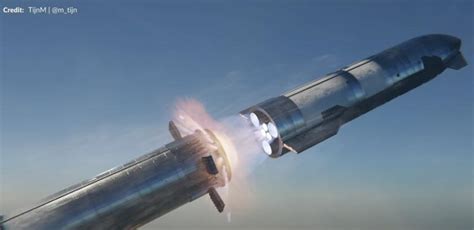 What Spacex Starship Will Look Like When Hot Staging Nextbigfuture