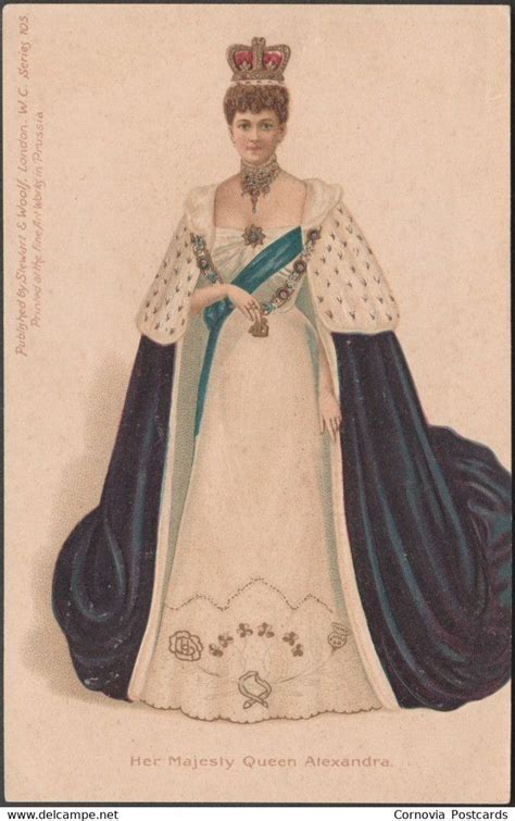 Her Majesty Queen Alexandra C Stewart Woolf Postcard For