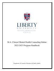 Cmhc D Final Pdf M A Clinical Mental Health Counseling