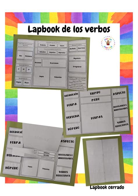 Lapbook De Los Verbos Material De La Siguiente Asignatura Lengua Y