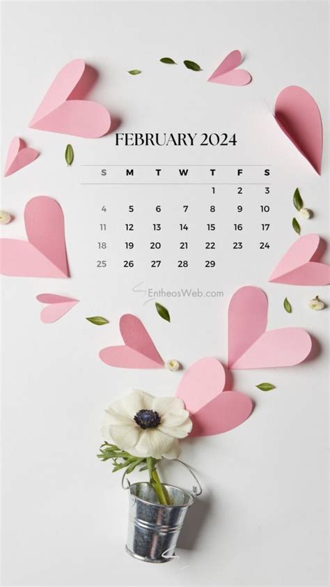 February 2024 Calendar Phone Wallpaper Entheosweb February