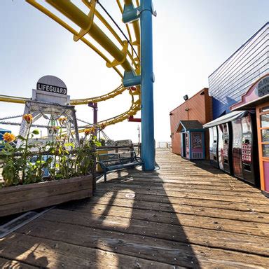 Santa Monica Pier Roller Coaster - Santa Monica, CA USA