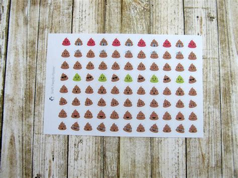 Poop Emoji Stickers Poop Stickers Emoji Stickers Poop - Etsy