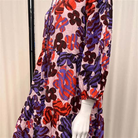 Gorman Bold Floral Smock Dress With 3 4 Sleeve Size 8 S