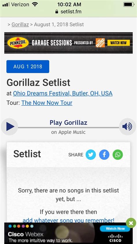 whats the setlist for this show : r/gorillaz