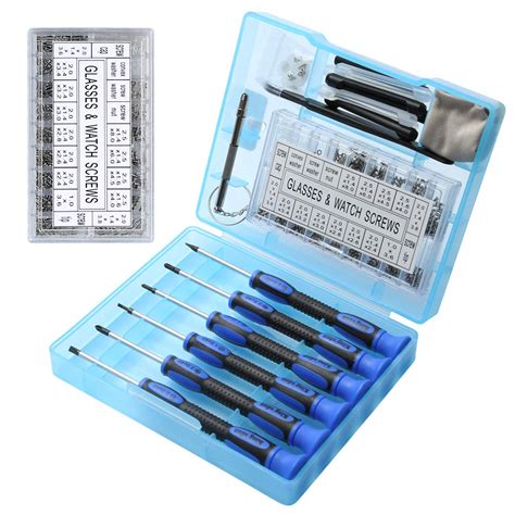 Precision Eyeglass Repair Kit With Screwdriver Set Nose Pads Retainer