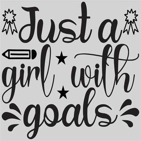 Just a girl with goals. 10941210 Vector Art at Vecteezy