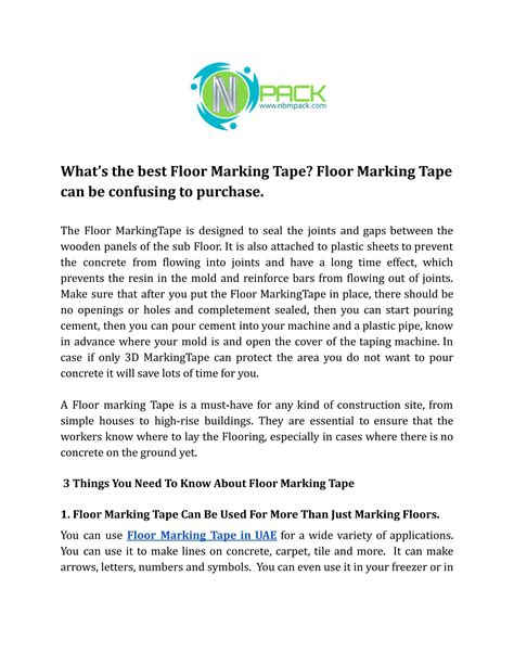 What’s the best Floor Marking Tape? Floor Marking Tape can be confusing ...