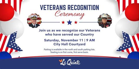 Veterans Recognition Ceremony La Quinta City Hall November 11 2023