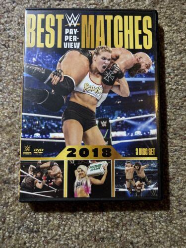 WWE Best PPV Matches 2018 3 Disc Set DVD Tested Roman Reigns Rousey